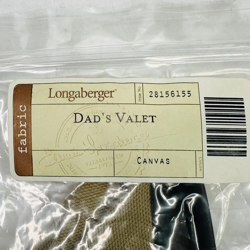 Vintage Longaberger Dad’s Valet Basket Liners - 4 Count - Canvas